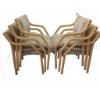 Image 3 : Long Pine Table with Extensions, Attachable Legs and Six Chairs