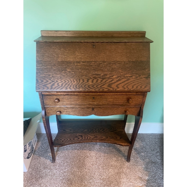 Oak Secretary 30W x 42H x 15D