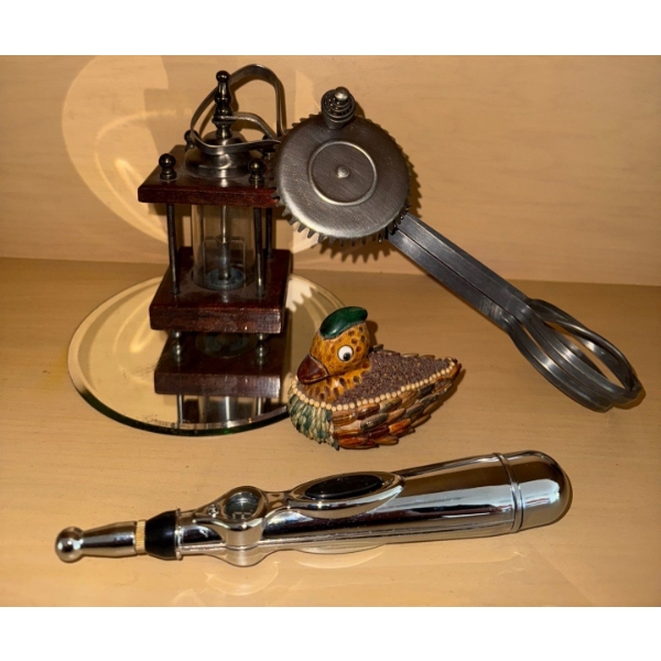 Vintage Egg Beater Electronic Acupuncture Pen Glazed Pottery Duck & more