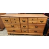 Image 1 : Light Wood Long Boy Dresser With Multiple Drawers and Spacious Design