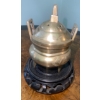 Chinese Brass Tripod Censer w/lid  Footed w/Stand + Asian Collectible Trinkets