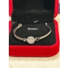 Image 2 : 1ct Round Moissanite with 86 Cubic Zirconium Chips Set in Sterling Silver Bracelet