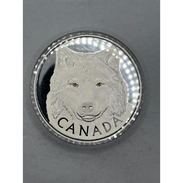 2017 $250 99.99% Silver Coin "In the Eyes of the Timber Wolf" 1,000g