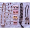Image 1 : Beaded Necklaces and Clip-On Earrings, Multi-Materials and Designs