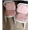 Image 5 : Side Table w/ Storage 19 W, 24 D, 19 T and Two White Wicker Chairs w/ Pink Cushions 18 W, 16 D, 32 T