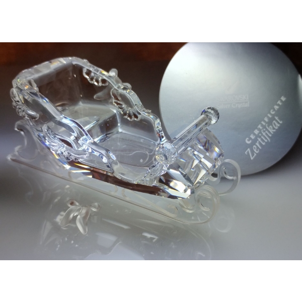 Swarovski Crystal Santa's Sleigh (Bow Removed) 