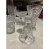 Image 2 :  vintage pinwheel, crystal sugar, bowl, creamer, two vases, candy dish, and a candle holder
