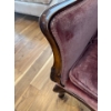 Image 5 : Rosy Red Velvet Wingback Chair