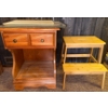 Image 1 : Wood Step Stool & Side Table 18W x 15D x 25T