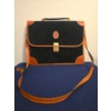 Image 1 : LLADRO Leather and Suede Structured Briefcase w/ Amiet Lock (Factory Setting 0000, w/ Instructions) 