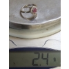 Image 2 : Ring w/ Rose Stone 2.4 gram Stamped .925 Ring (Total Weight), Size 7