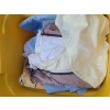 Image 4 : Several Bins Containing: Assorted Household Linens, Curtains, Cushions and Some Outdoor Gloves etc.