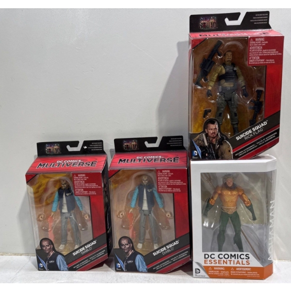 Collection of DC Suicide Squad and Aquaman Action Figures