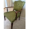 Image 2 : Antique Parlor Chair - Green/Yellow Floral Print 31T