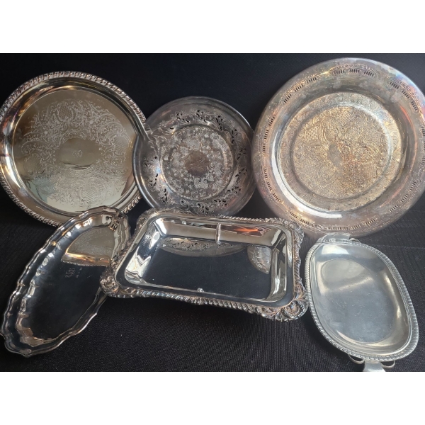 Assorted Metalware Including: Rectangle Tray 9 X 12
