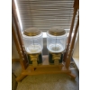 Image 2 : Vintage Coin-Operated Candy Dispensers with Wooden Stand