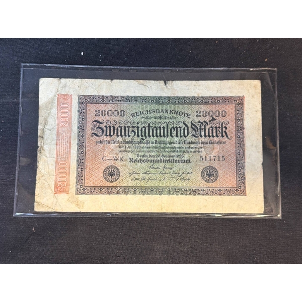 1920s 20,000 Austrian Kronen Banknote