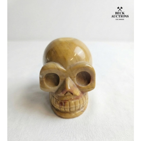  Carved Mookaite Jasper Crystal Skull. 3 IN T