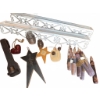 Image 4 : Home Decor Lot with Metal Shelves, Candles, and Decorative Items