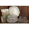 Image 1 : Crystal Items, Porcelain Plate, and Vase