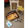 Image 1 : Painting, Frame, The Book Of Common Prayer + A Magnifying Glass & Brass Letter Opener