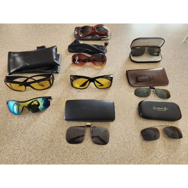 Sungalsses: Some Vintage Glasses and Clip-On Lens Attachments Included