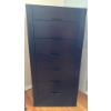 Image 1 : Black Tallboy Seven Drawered Dresser  23"w x19"d x 53"tall