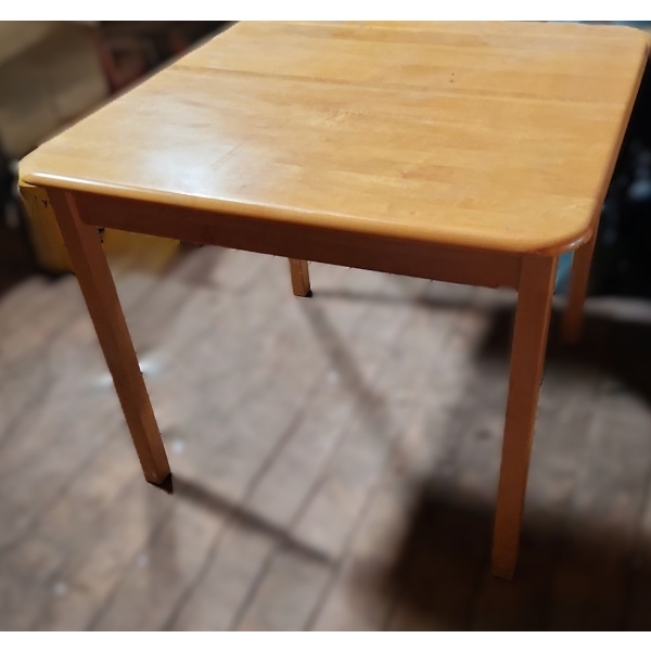 - Wood Dining Table w/ Light Finish 36 W, 36 D, 30 T 