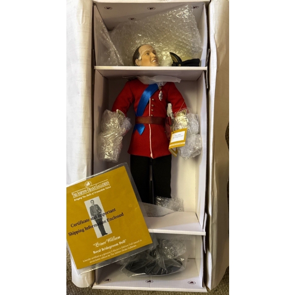 Ashton Drake Galleries Porcelain 'Prince William' Royal Bridegroom Doll in Box, 17T 