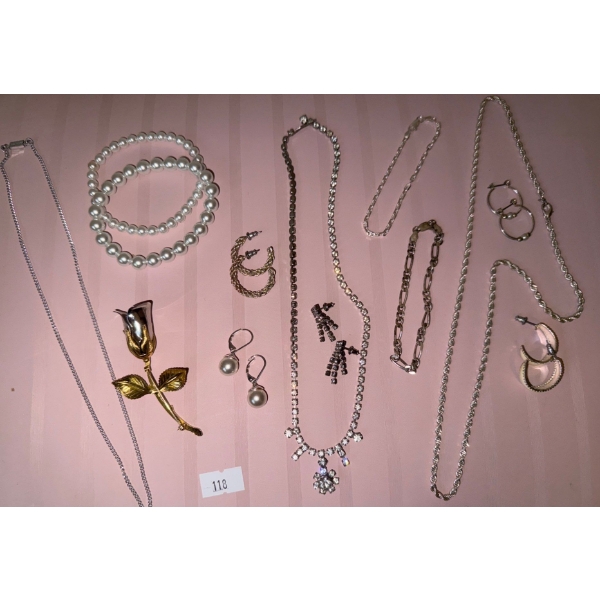 Assorted Jewelry Including Earrings, Bracelets & Necklaces