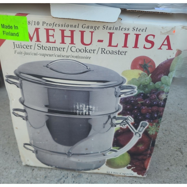 Mehu-Liisa Juicer/ Steamer/ Cooker/ Roaster, Includes Recipes
