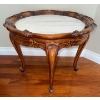 Image 3 : Marble Round Regency Side Table 27D x 22H