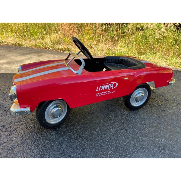  Vintage Lennox pedal car with minor damage on the back bumper Repro