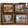 Image 1 : Set of 4 Vintage Framed Calendar Posters - 11x13 Each 
