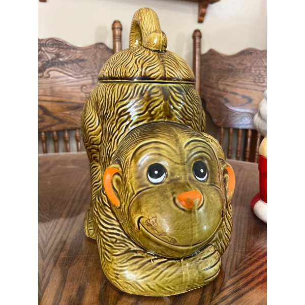 Vintage Monkey Cookie Jar With All Original Paint From The 1950s
