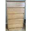 Image 1 : Mid Century Teak Tall Boy Dresser 25x20x49