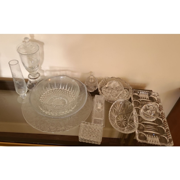 Decorative Crystal & Glassware Collection - Trays, Bowls, & More! 
