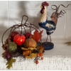 Image 3 : Hand Carved Kitchen Rooster w/ Fall Themed Decor & more 12T