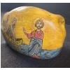 Image 3 : Hand- Painted Stone: Jesus and Fishermen 9 X 6