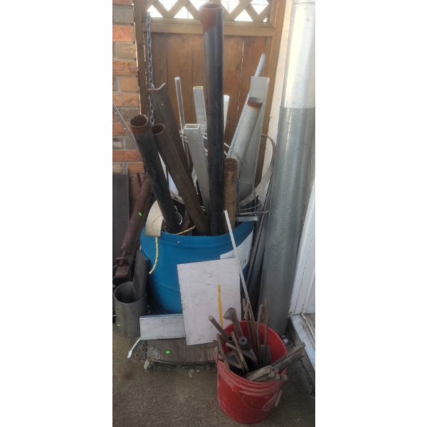 Heavy Pieces of Metal Pipe, Tubing, Rebar, and Sheet Metal