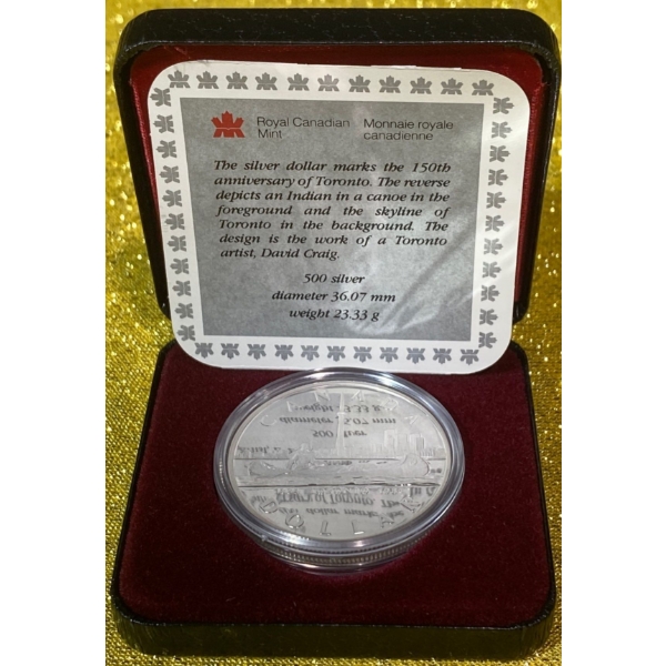 1984 150th Anniversary of Toronto 50% Silver , 23.33 grams