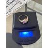Image 6 : Stamped 10k Gold Ring with Opal and Diamond Inlays