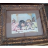 Image 2 : Framed Victorian-Style Prints and Double Oval Photo Frame