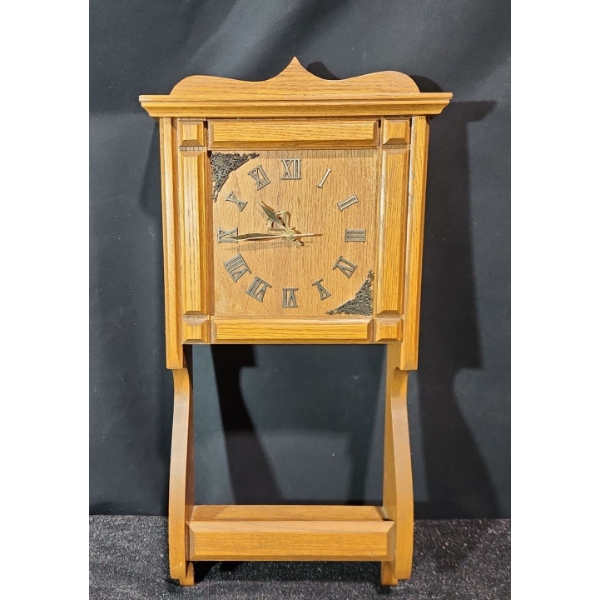 Handcrafted Wooden Wall Clock with Battery Operated Quartz Motor ( 15"W x 31"H)