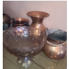 Image 4 : Varitey of Copperware, Glass Bowls, Bradford Exchange Circle of Love Plate.  Tallest Vase 16 h