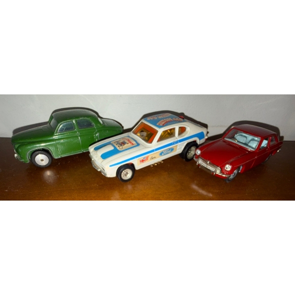 Corgi Toys 163 Santa Pod Glo Worm Dragster -327 MGTB GT - 204 Rover 90 Saloon Car