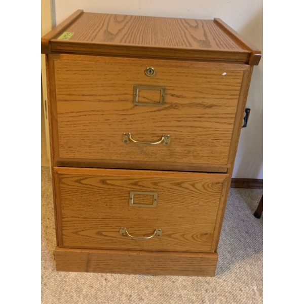 Small Wooden Filing Cabinet, No Key - 19W, 27.5T 
