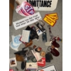 Image 3 : Warning Caution Signs w/ Keychain Collection & Promotional Stickers