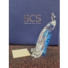 Image 2 : Swarovski Crystal Society (SCS) Peacock Figurine with Blue Accents