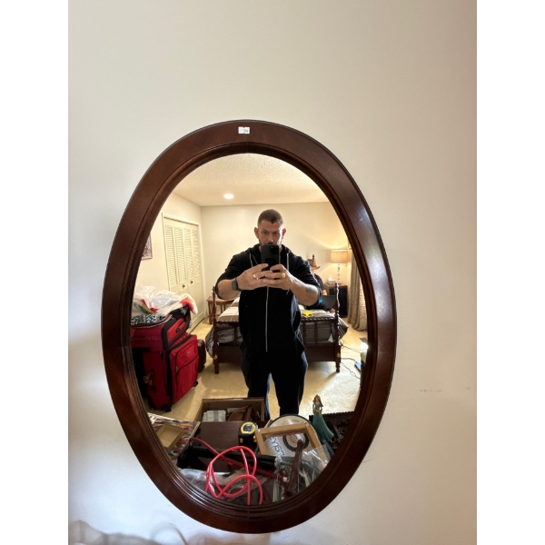Mahogany Mirror 26W x 38H